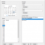 Screenshot einer selbstentwickelten Software zum Verwalten von Aktivitäten & Projekten